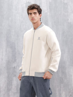 WROGN - Mens Casual Zip-Up Jacket With Contrast Trim