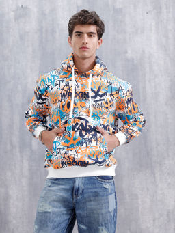 WROGN - Graffiti Inspired Oversized Brushed Fleece Sweatshirt