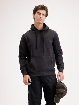 WROGN - Solid Regular Fit Black Sweatshirt