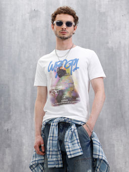 WROGN - Graffiti Printed Slim Fit T-Shirt