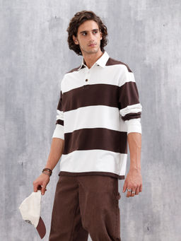 WROGN - Yarn Dyed Striped Rugby Polo T-Shirt