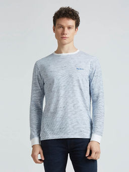Pepe Jeans - Blue Dotted Full Sleeved T-Shirt