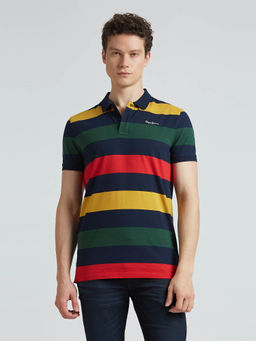 Pepe Jeans - Multi-Color Stripes Short Sleeved Polo