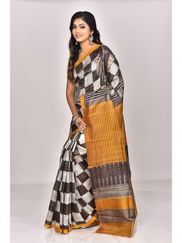 Ramshyam Collection - Womens Daily Wear Silk Hand Painted Job Multi-Color Saree with Unstitched Blouse