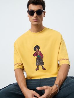 The Souled Store - Oversized Yellow T-Shirt: Tribe