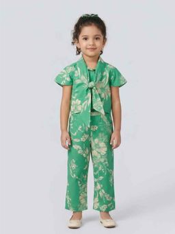 KEVORA APPARELS - Green Casual Floral Polycotton Co-ord Sets