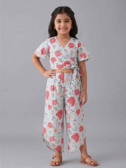 KEVORA APPARELS - Blue Casual Floral Cotton Co-ord Sets