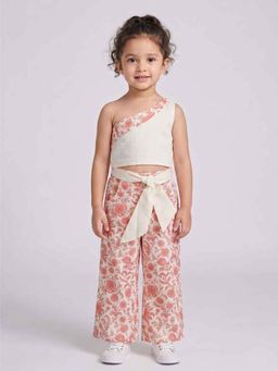 KEVORA APPARELS - Off White Casual Floral Cotton Co-ord Sets