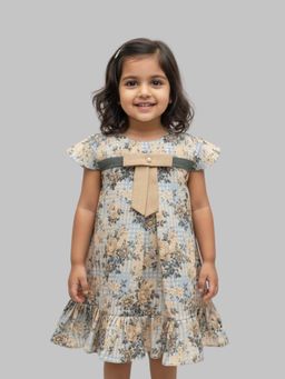 KEVORA APPARELS - Green Casual Floral Polycotton 1 Dress