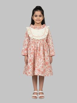 KEVORA APPARELS - Pink Casual Floral Polycotton 1 Dress