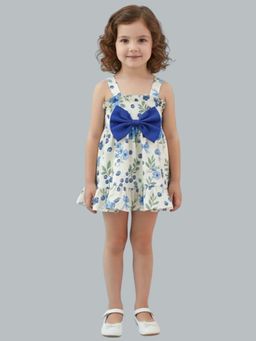 KEVORA APPARELS - Off White Casual Printed Polycotton 1 Dress