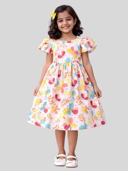 KEVORA APPARELS - Multi-Color Casual Printed Polycotton 1 Dress