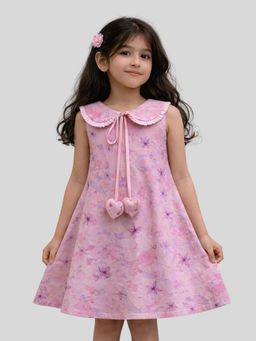 KEVORA APPARELS - Lavender Casual Printed Polycotton 1 Dress