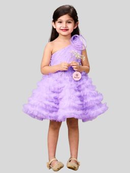 Pink Cow - Lavender Party Floral Net 1 Dress