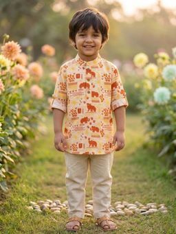 Desi Soota - Multi-Color Casual Printed Cotton 1 Kurta