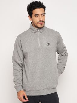 Club York - Light Grey High Neck Sweatshirt