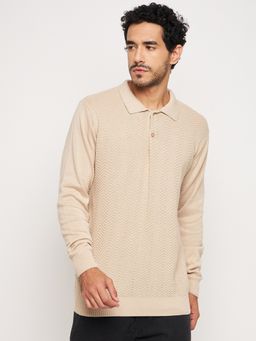 Club York - Beige Polo Neck Sweater