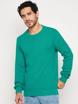 Club York - Teal Green Round Neck Sweater