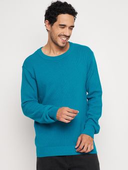 Club York - Blue Round Neck Sweater