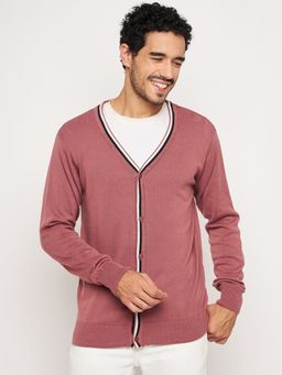 Club York - Dusty Pink V Neck Cardigan