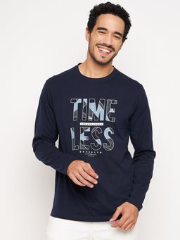 Club York - Navy Blue Printed T-Shirt