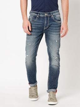 ROOKIES - Mens Lowries Slim Jeans with Tapered Ankle
