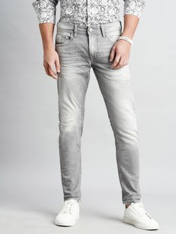 ROOKIES - Med Grey 5 Pocket Low-Rise Ankle Length Jeans
