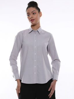 Gazillion - Women Aria Grey Oxford Cotton Formal Shirt