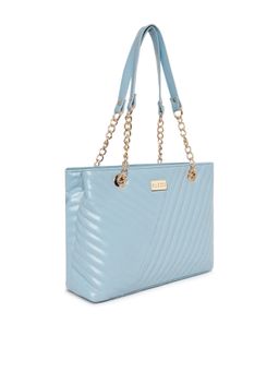 KLEIO - Quilted Chain Handle Zip Closure Tote Bag for Women