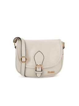 KLEIO - Snake Faux Leather Side Cross Body Sling Bag for Women's /Girls (HO8053KL-WH)(WHITE)