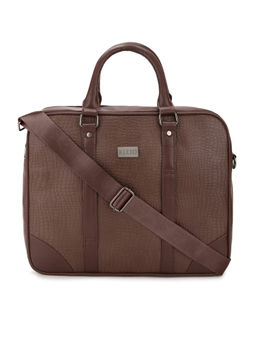 KLEIO - Unisex Vegan Leather Croco Formal Laptop Handbags