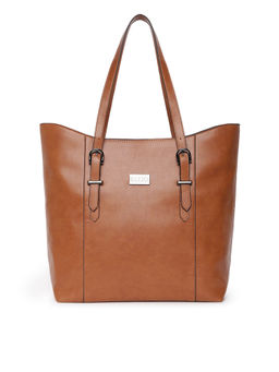 KLEIO - PU Leather Spacious Tote Handbag for Women