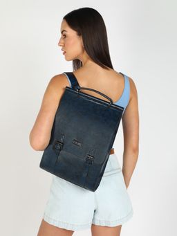 KLEIO - Unisex Vegan Leather Solid Backpack Laptop Compartment For Men or Women