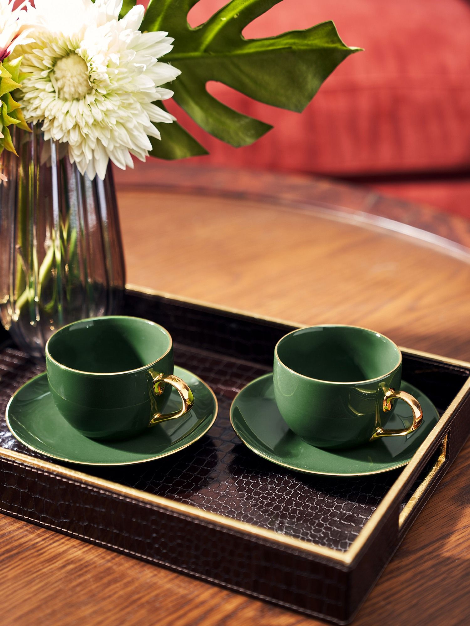Buy Pure Home + Living Set of 2 Emerald Green Senorita Tea Cup