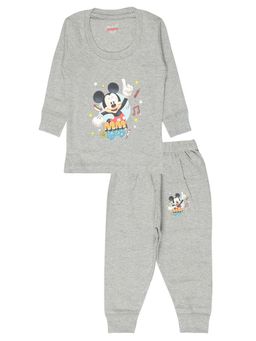 Bodycare - Boys Thermal Top & Bottom Round Neck Full Sleeves -Grey (Set of 2)