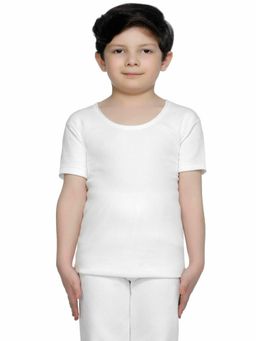 Bodycare - Unisex Thermal Top Round Neck Half Sleeves - White