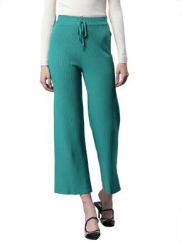 Global Republic - Rib Knit High Rise Green Flared Lower