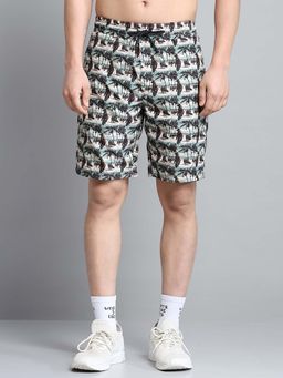 Monte Carlo - Men Printed Beige Knee Length Shorts