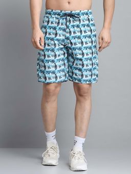 Monte Carlo - Men Printed Blue Knee Length Shorts