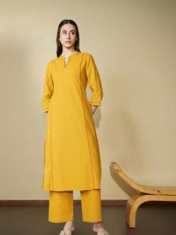 Pink Fort - Linen Blend A-Line Co-Ord Set