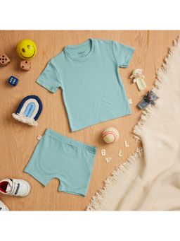 Softsens Baby - Aquifer Teal Bamboo T-Shirt & Shorts (Set of 2)
