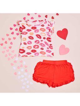 Softsens Baby - Sweet Kisses Ruffled Bamboo Top & Shorts (Set of 2)