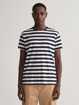 GANT - Men Navy Blue Stripes T-Shirt