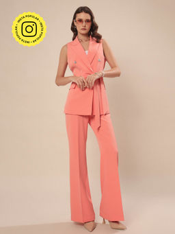 VOLCAPE - Peach Arabella Blazer & Pant (Set of 2)