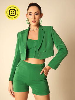 VOLCAPE - Green Caroline Blazer & Shorts (Set of 2)