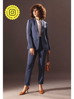 VOLCAPE - Blue Emily Blazer & Pant (Set of 2)
