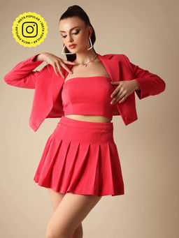 VOLCAPE - Pink Natalia Blazer & Skirt (Set of 2)