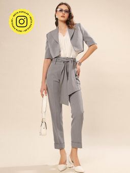 VOLCAPE - Grey Renee Blazer & Pant (Set of 2)