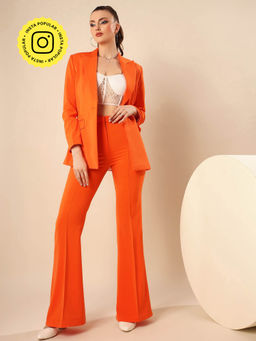 VOLCAPE - Orange Summer Blazer & Pant (Set of 2)
