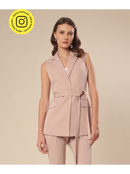 VOLCAPE - Beige Zadie Blazer with Belt (Set of 2)